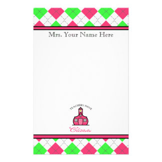 Teacher Stationery Templates, Teacher Custom Stationery Templates