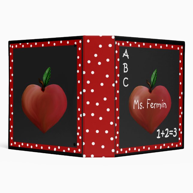 Teacher's Heart Apple Binder (Background)