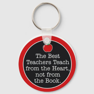 teachers heart keychain