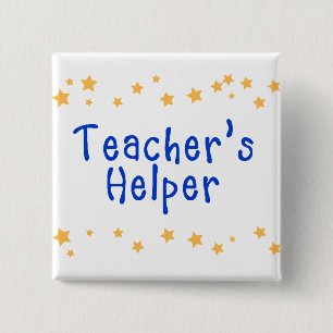 Teacher's Helper 2 Inch Square Button
