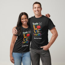 Teacher's Inspire Basic Dark T-Shirt w Nom de l'éc