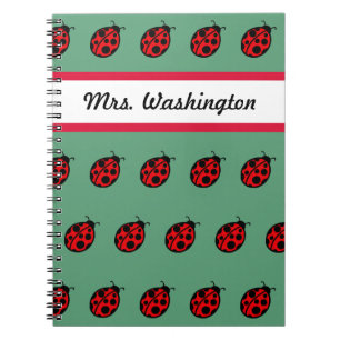 Teacher's Ladybug School Notebook Gift