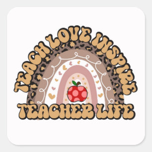 Teachers Life  Square Sticker