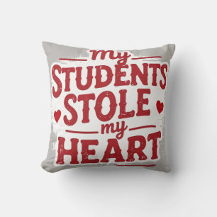 Teachers love students throw pillow