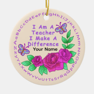 Teachers Make Difference Ceramic Ornament
