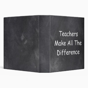 Teachers Make Difference Chalkboard Gift Idea Binder