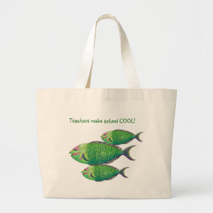 Teachers Make School Cool Large Tote Bag