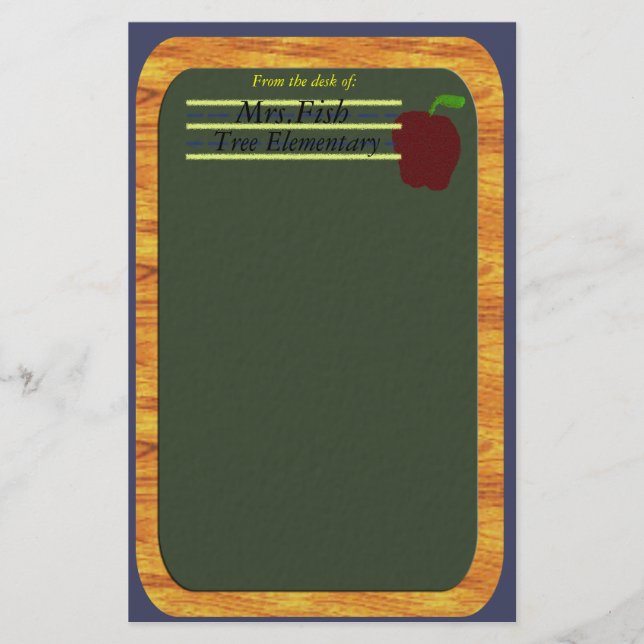 teacher's note stationery (Front)