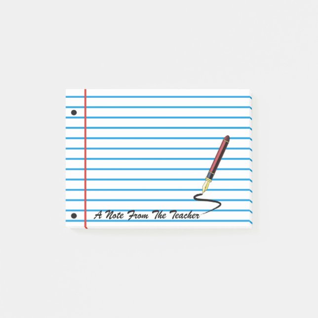 Teacher's Notebook Paper Note Pad (Front)