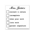 "Teacher's Notes" Rubber Stamp