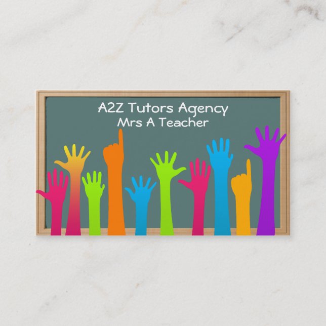 teachers or tutors business card (Front)