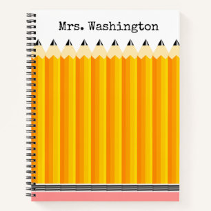 Teacher's Pencil Notebook with name