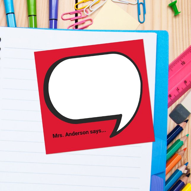 Teacher's Personalized thinking bubble Post-it Notes (Creator Uploaded)