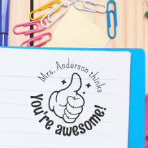 Teacher's Personalized You Are Awesome Thumbs Up