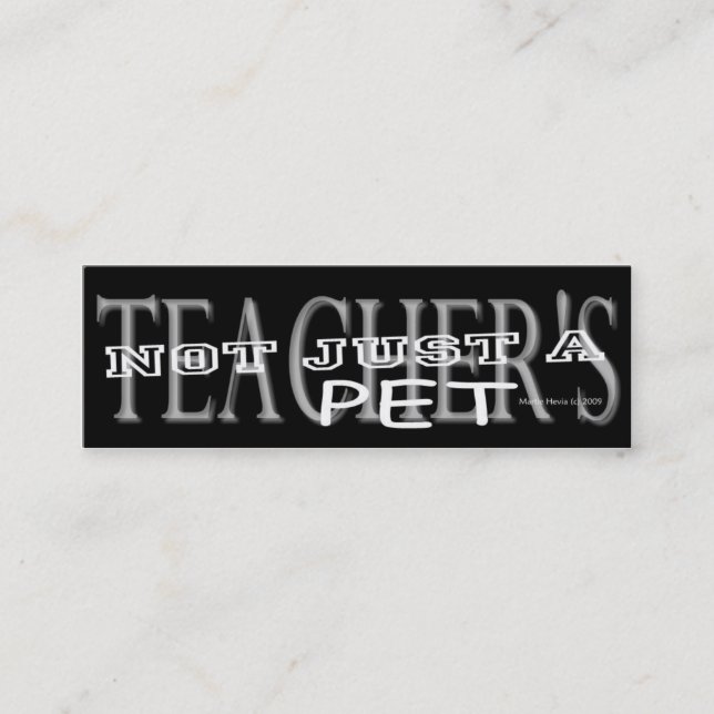 Teacher's Pet - Social Media Personal Card (Front)
