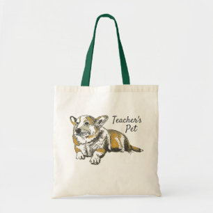 Teacher's Pet Welsh Pembroke Corgi fun Tote Bag