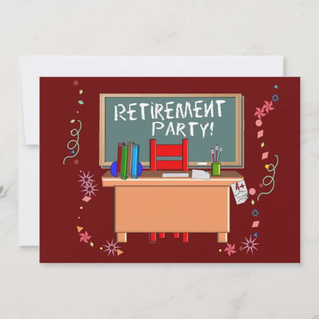 Teachers Retirement Party Invitations (Front)
