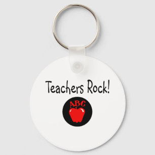 Teachers Rock Apple 2 Keychain