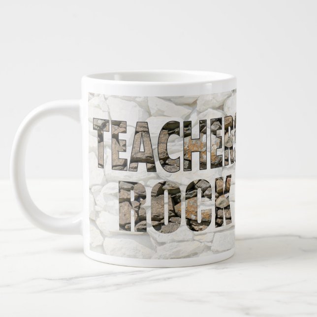 Teachers Rock Large Coffee Mug (Left)