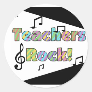 Teachers Rock Tshirts and Gifts Classic Round Sticker