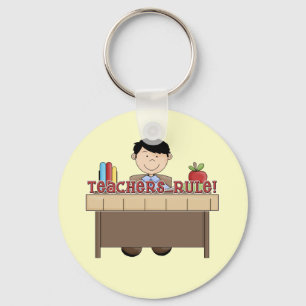 Teachers Rule - Male Tshirts and Gifts Keychain