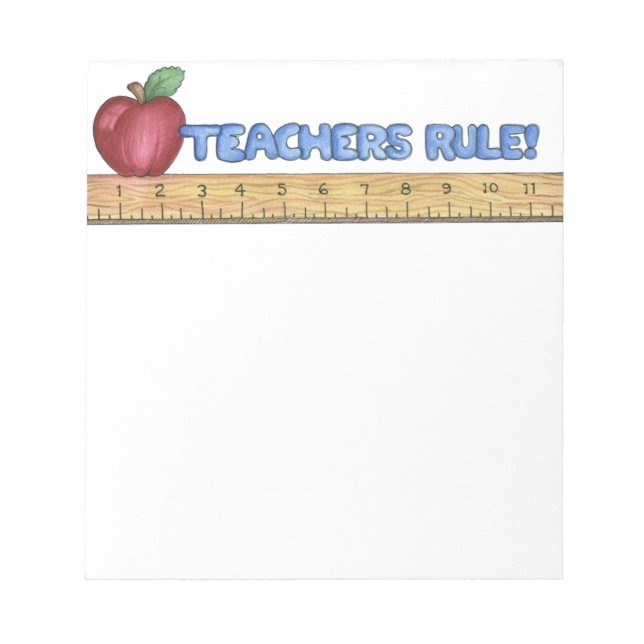 Teachers Rule Notepad (Front)
