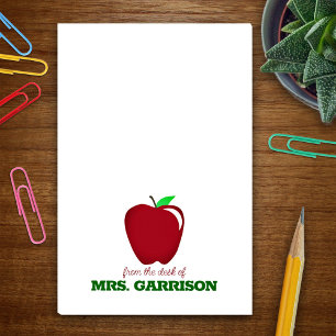 Teacher's Shiny Apple Personalized Notes