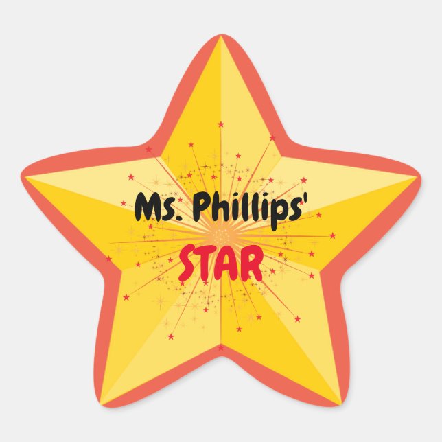 Teacher's  Star Stickers (Front)