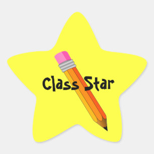 Teacher's Star with Pencil Award Stickers