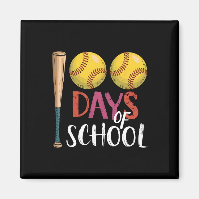 Teachers Students Funny 100 Days Of School Softbyl Magnet (Front)