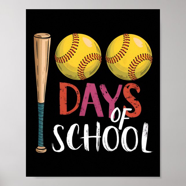 Teachers Students Funny 100 Days Of School Softbyl Poster (Front)