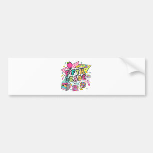 Teachers Students Retro 90s Back To School Bumper Sticker