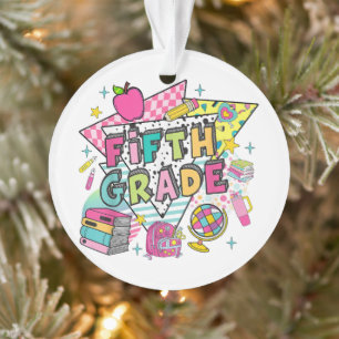 Teachers Students Retro 90s Back To School Ornament