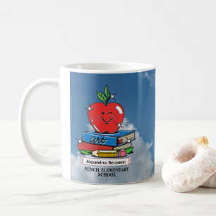 Teachers Students School Books Apple Custom    Coffee Mug