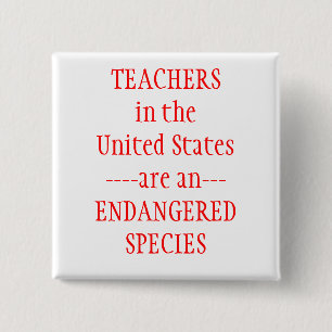 Teachers United States 2 Inch Square Button