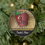 Teacher's Vintage Style 3rd Grade | Chalkboard Ceramic Ornament<br><div class="desc">3rd Grade School Teacher Ornament ready for you to personalize. ✔NOTE: ONLY CHANGE THE TEMPLATE AREAS NEEDED! 😀 If needed, you can remove some of the text and start fresh adding whatever text and font you like. 📌If you need further customization, please click the "Click to Customize further" or "Customize...</div>