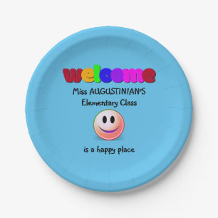 Teachers Welcome Class Paper Plate
