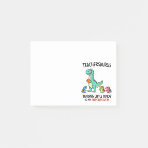 Teachersaurus teacher humour with little dinosaurs post-it notes