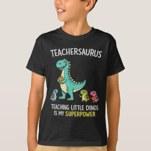 Teachersaurus teacher humour with little dinosaurs T-Shirt