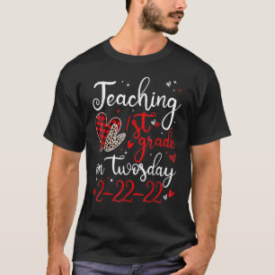 Teaching 1st Grade On Twosday Teacher 2 22 22 Vale T-Shirt