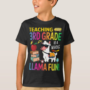Teaching 3rd Grade Is A Whole Llama Fun 3rd Grade T-Shirt