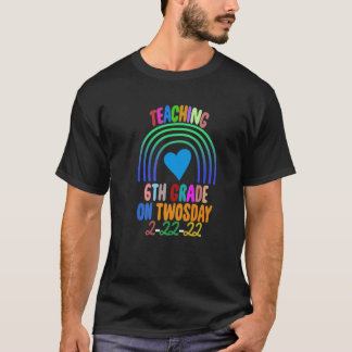 Teaching 6Th Grade On Twosday School Grade 2022 Fe T-Shirt