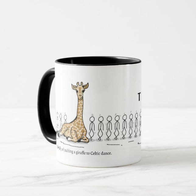 Teaching a Giraffe To Celtic Dance Coffee Mug (Front Left)