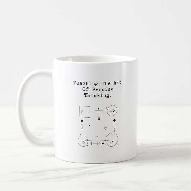 Teaching Art of Precise Thinking | Math Logic Coffee Mug (Left)