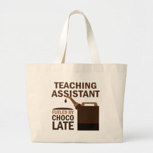 Teaching Assistant (Funny) Chocolate Large Tote Bag