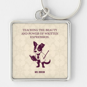 Teaching Beauty Power Of Written Expression Art Keychain