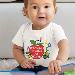 Teaching Begins at Home - Puzzles, Blocks, & ABC's Baby Bodysuit