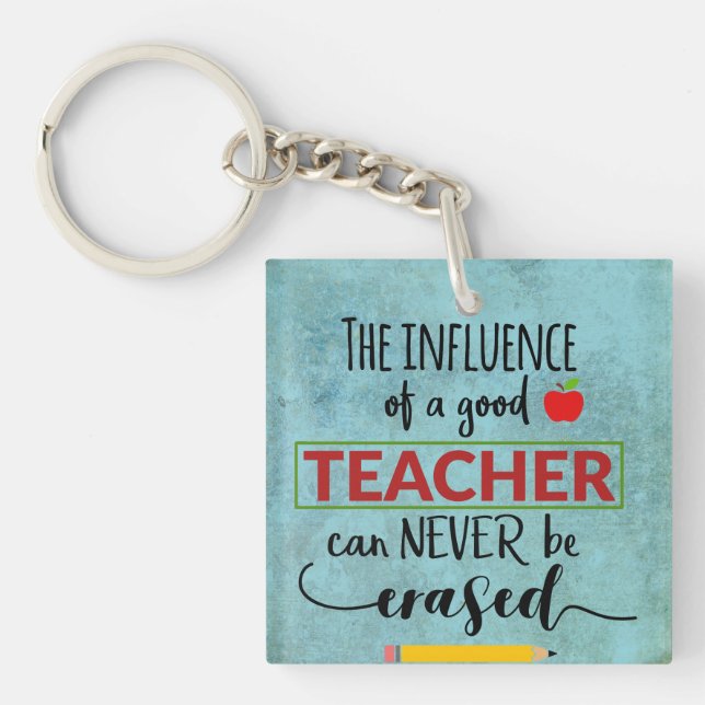 Teaching Can Never Be Erased Keychain (Front)