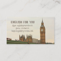 Teaching English customizable business card