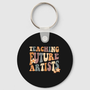 Teaching Future Artists Retro Teacher Students Wom Keychain